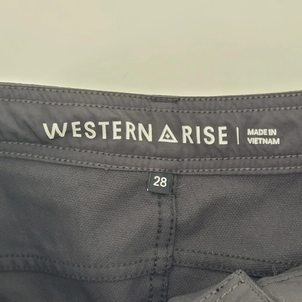 Western Rise Evolution Pants Men 28 Charcoal Grey Slim Straight‎ Stretch Travel